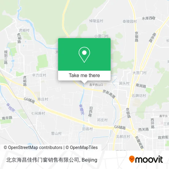 北京海昌佳伟门窗销售有限公司 map