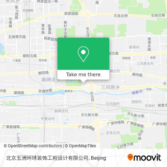 北京五洲环球装饰工程设计有限公司 map