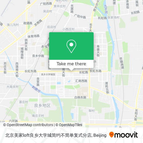 北京美家loft良乡大学城简约不简单复式分店 map
