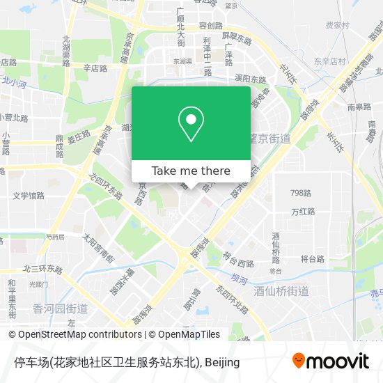 停车场(花家地社区卫生服务站东北) map
