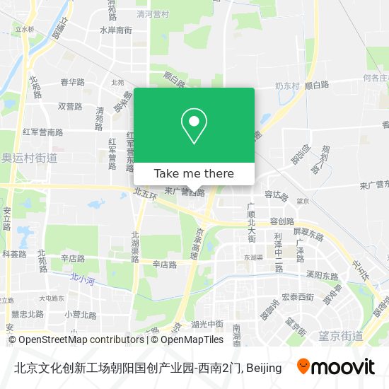 北京文化创新工场朝阳国创产业园-西南2门 map