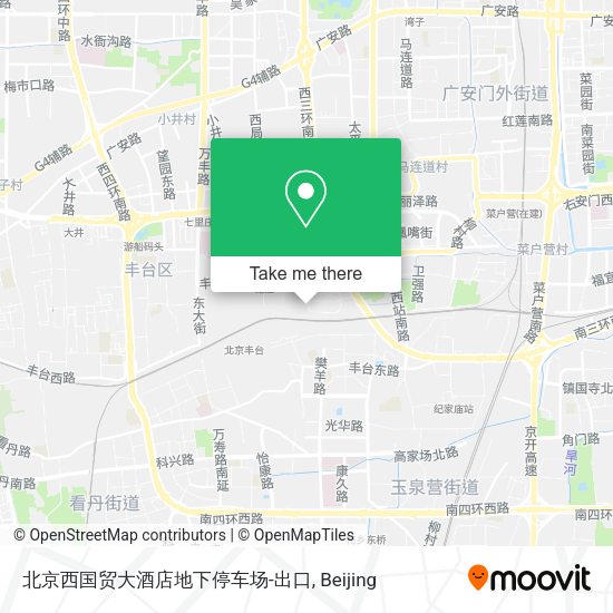 北京西国贸大酒店地下停车场-出口 map