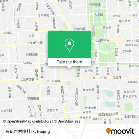 马甸西村路社区 map