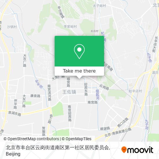 北京市丰台区云岗街道南区第一社区居民委员会 map
