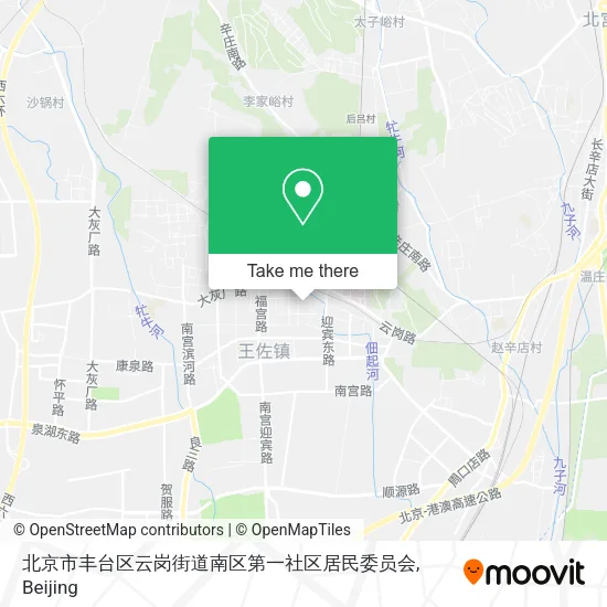 北京市丰台区云岗街道南区第一社区居民委员会 map