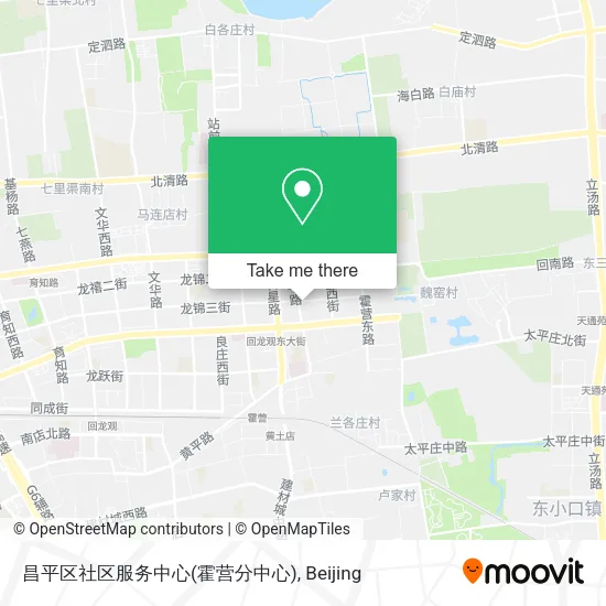 昌平区社区服务中心(霍营分中心) map