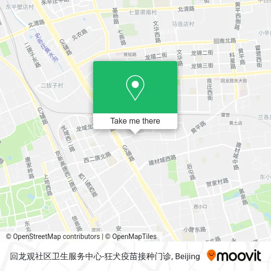 回龙观社区卫生服务中心-狂犬疫苗接种门诊 map