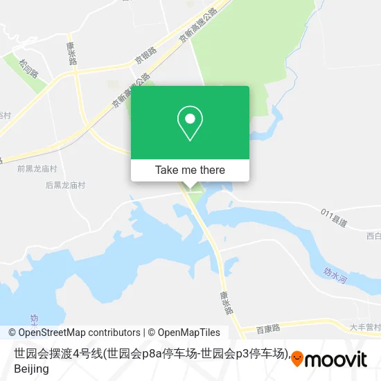 世园会摆渡4号线(世园会p8a停车场-世园会p3停车场) map