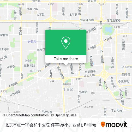 北京市红十字会和平医院-停车场(小井西路) map