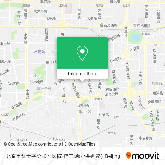 北京市红十字会和平医院-停车场(小井西路) map