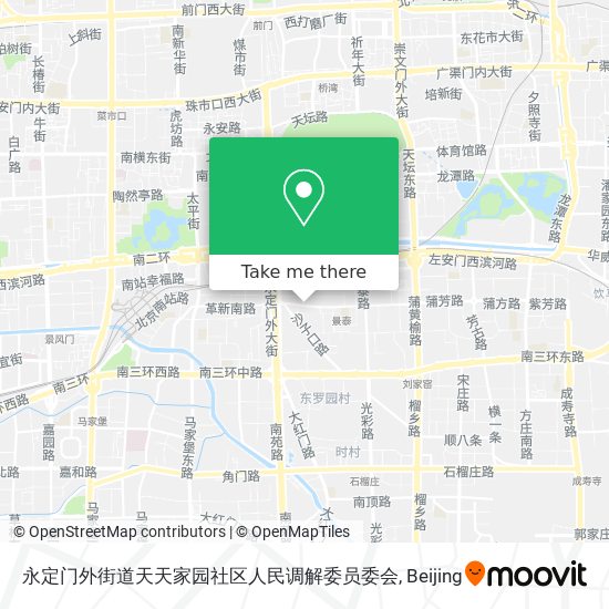 永定门外街道天天家园社区人民调解委员委会 map