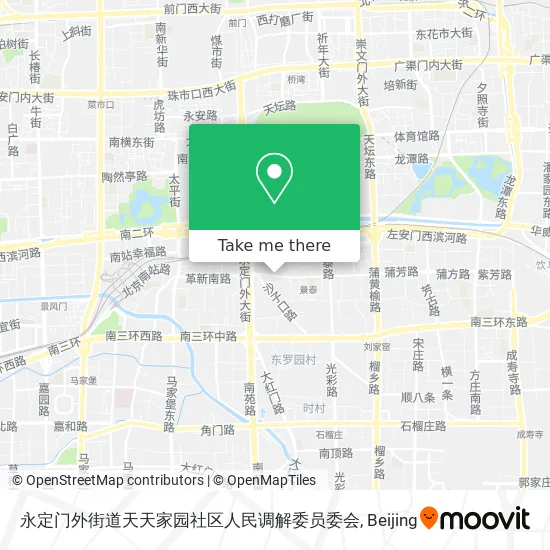 永定门外街道天天家园社区人民调解委员委会 map