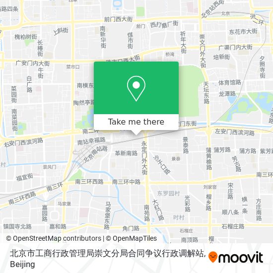 北京市工商行政管理局崇文分局合同争议行政调解站 map