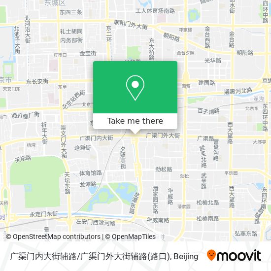 广渠门内大街辅路/广渠门外大街辅路(路口) map