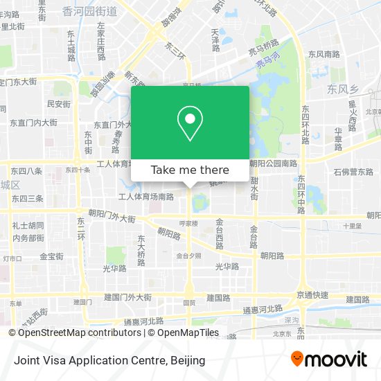 Joint Visa Application Centre map