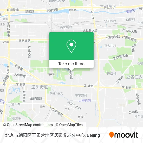 北京市朝阳区王四营地区居家养老分中心 map