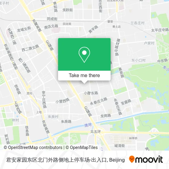 君安家园东区北门外路侧地上停车场-出入口 map