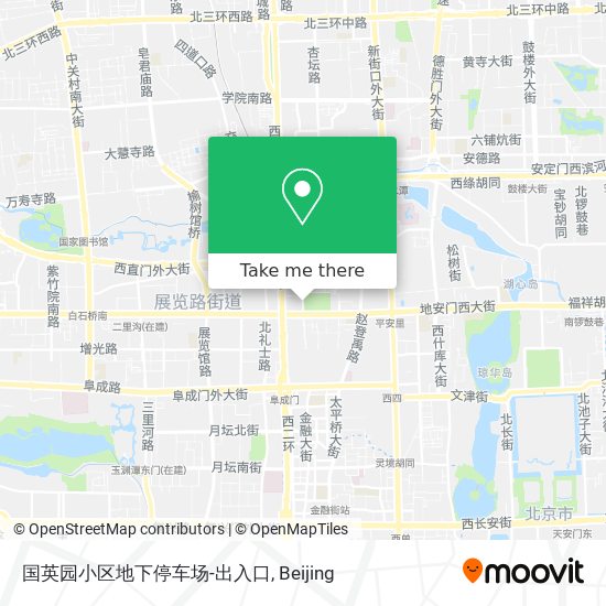 国英园小区地下停车场-出入口 map