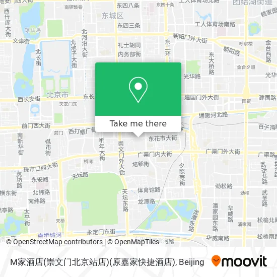 M家酒店(崇文门北京站店)(原嘉家快捷酒店) map