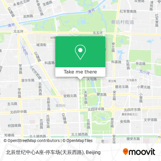 北辰世纪中心A座-停车场(天辰西路) map