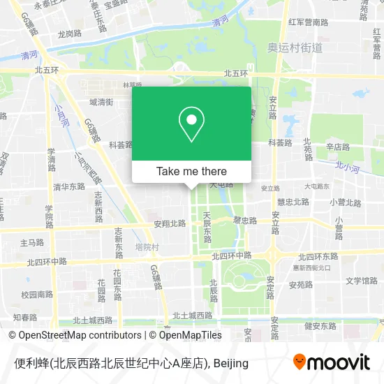便利蜂(北辰西路北辰世纪中心A座店) map