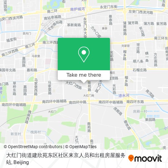 大红门街道建欣苑东区社区来京人员和出租房屋服务站 map
