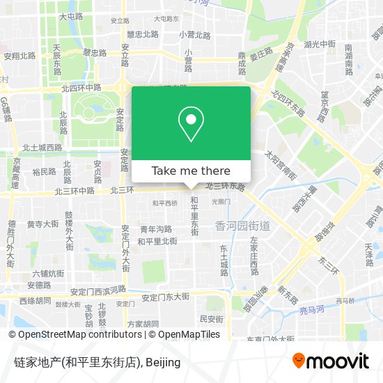 链家地产(和平里东街店) map