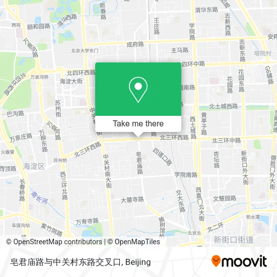 皂君庙路与中关村东路交叉口 map