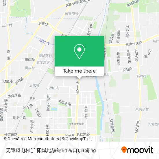 无障碍电梯(广阳城地铁站B1东口) map