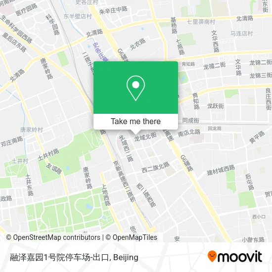 融泽嘉园1号院停车场-出口 map