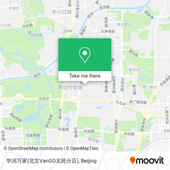 华润万家(北京VanGO北苑分店) map