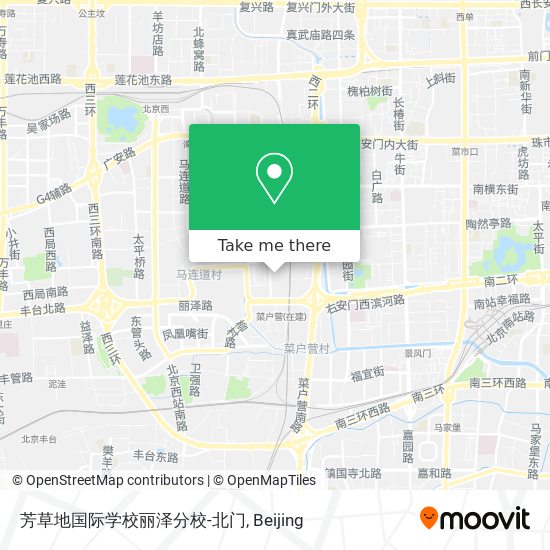 芳草地国际学校丽泽分校-北门 map