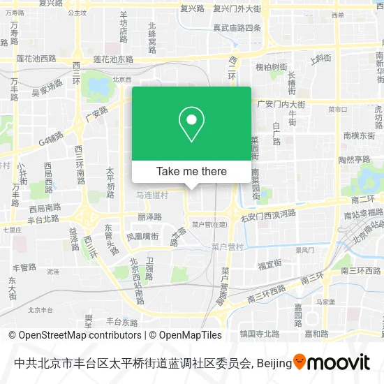 中共北京市丰台区太平桥街道蓝调社区委员会 map