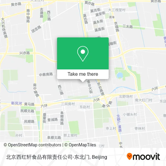 北京西红轩食品有限责任公司-东北门 map