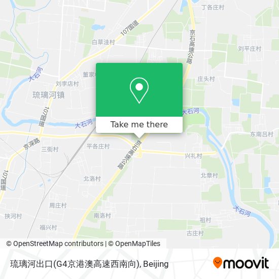 琉璃河出口(G4京港澳高速西南向) map