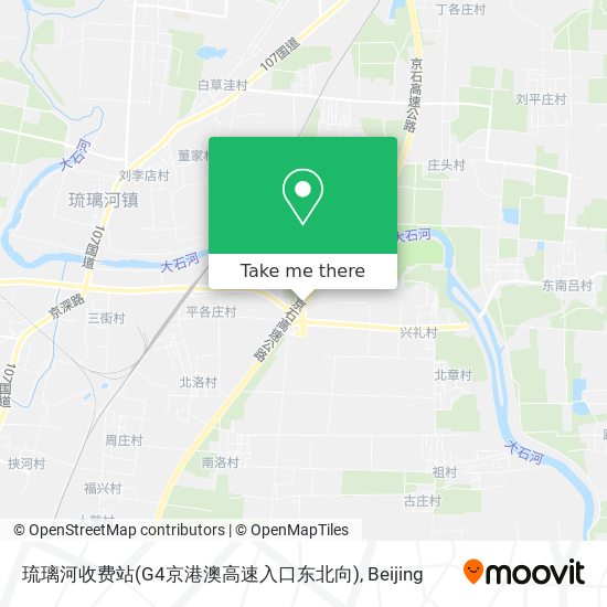 琉璃河收费站(G4京港澳高速入口东北向) map