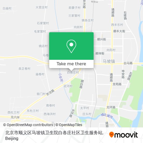 北京市顺义区马坡镇卫生院白各庄社区卫生服务站 map