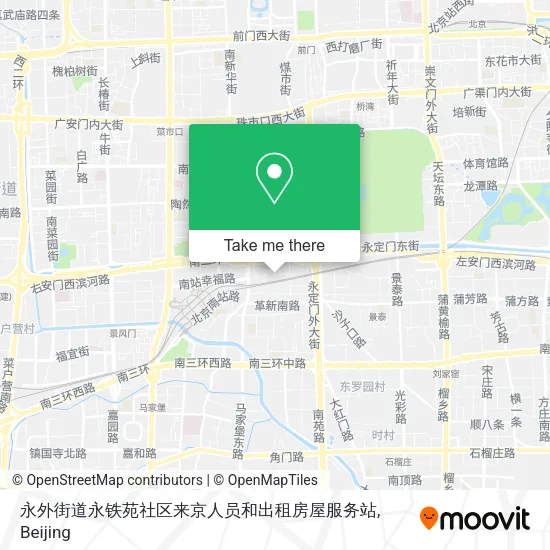 永外街道永铁苑社区来京人员和出租房屋服务站 map