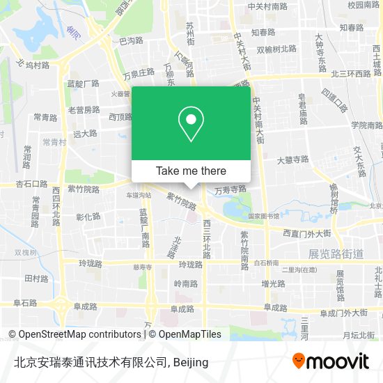 北京安瑞泰通讯技术有限公司 map