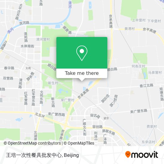 王培一次性餐具批发中心 map
