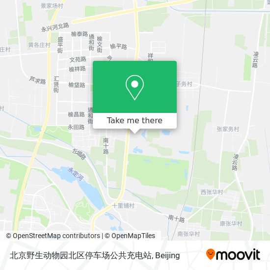 北京野生动物园北区停车场公共充电站 map