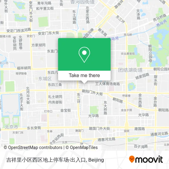吉祥里小区西区地上停车场-出入口 map