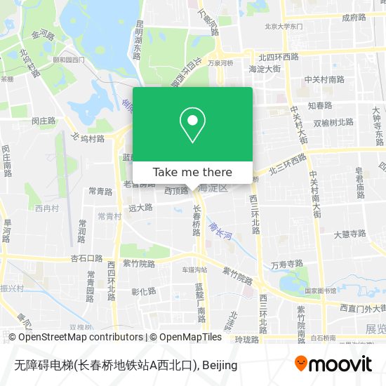无障碍电梯(长春桥地铁站A西北口) map