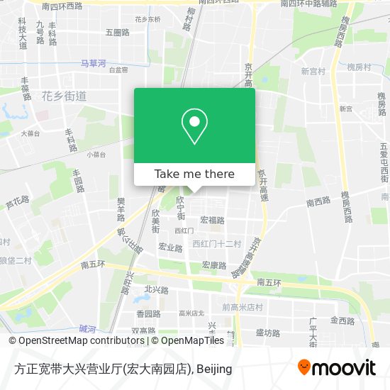 方正宽带大兴营业厅(宏大南园店) map