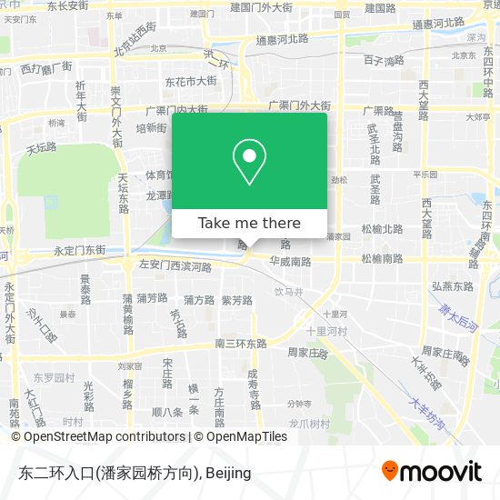 东二环入口(潘家园桥方向) map