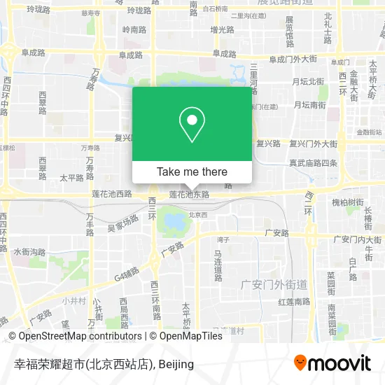 幸福荣耀超市(北京西站店) map