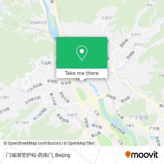 门城湖管护站-西南门 map