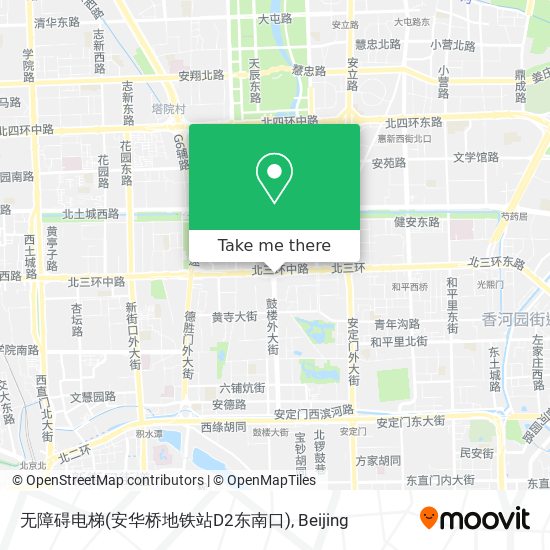 无障碍电梯(安华桥地铁站D2东南口) map
