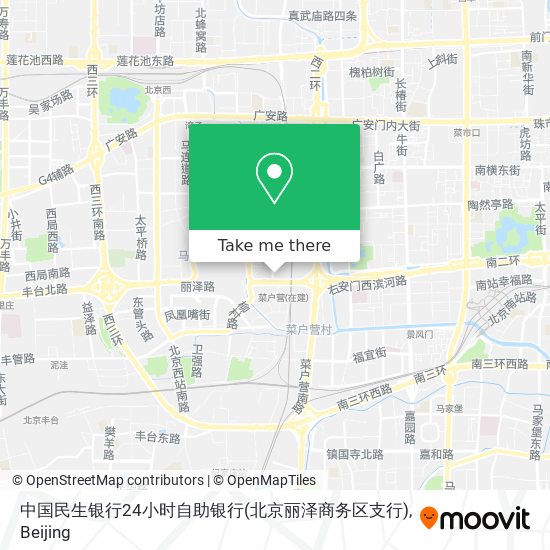 中国民生银行24小时自助银行(北京丽泽商务区支行) map