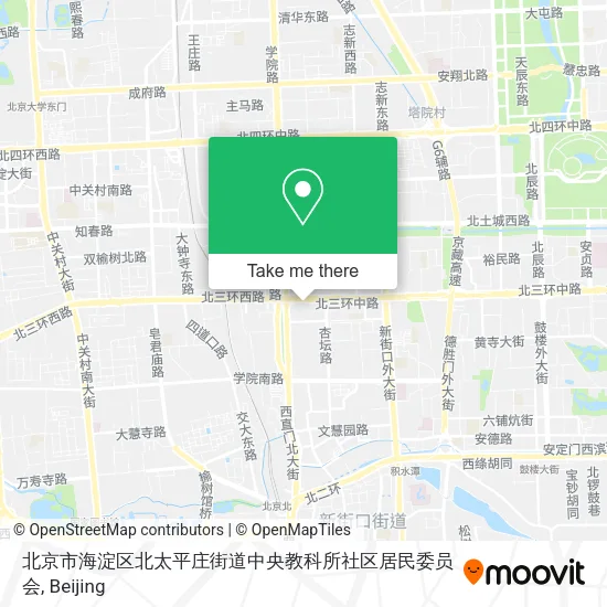 北京市海淀区北太平庄街道中央教科所社区居民委员会 map